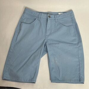 Riders by Lee Light Blue Chino Jean Bermuda Shorts Size 12 High Rise Waisted 90s